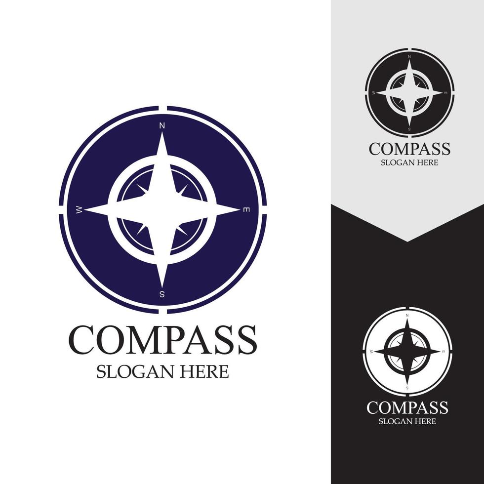 Kompass Logo Vorlage Vektor Icon Illustration Design