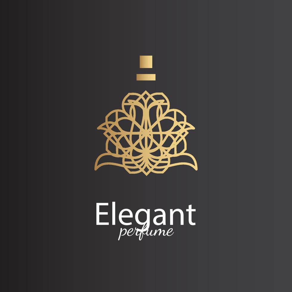 Parfüm-Logo, einzigartiges und luxuriöses Logo. kann für Luxus-Themenlogos verwendet werden vektor