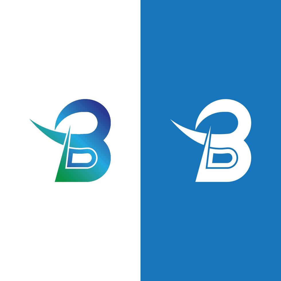 b bokstav vektor logotyp illustration