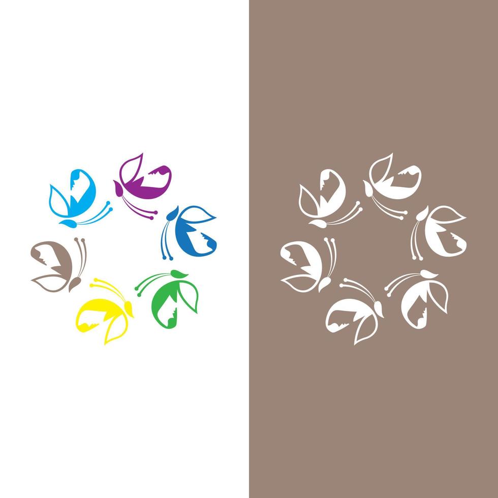 Schmetterling-Logo-Icon-Vektor-Design vektor