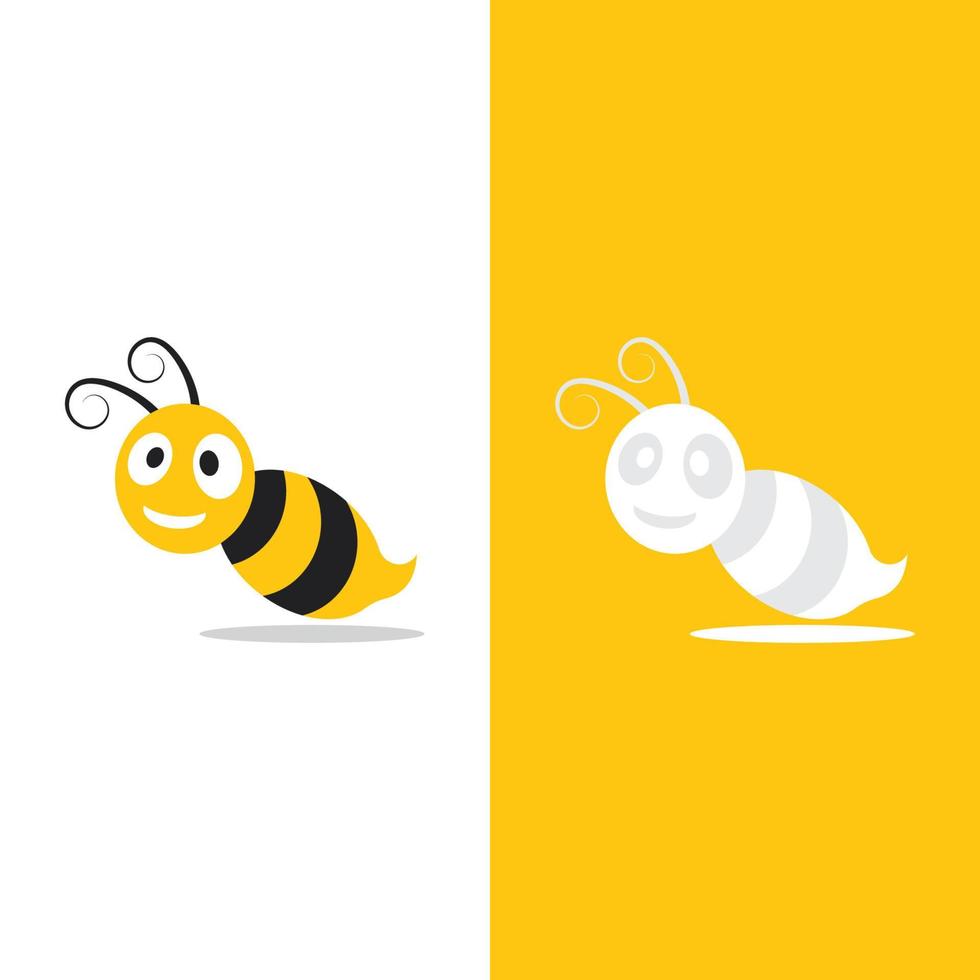 bee logotyp vektor ikon illustration