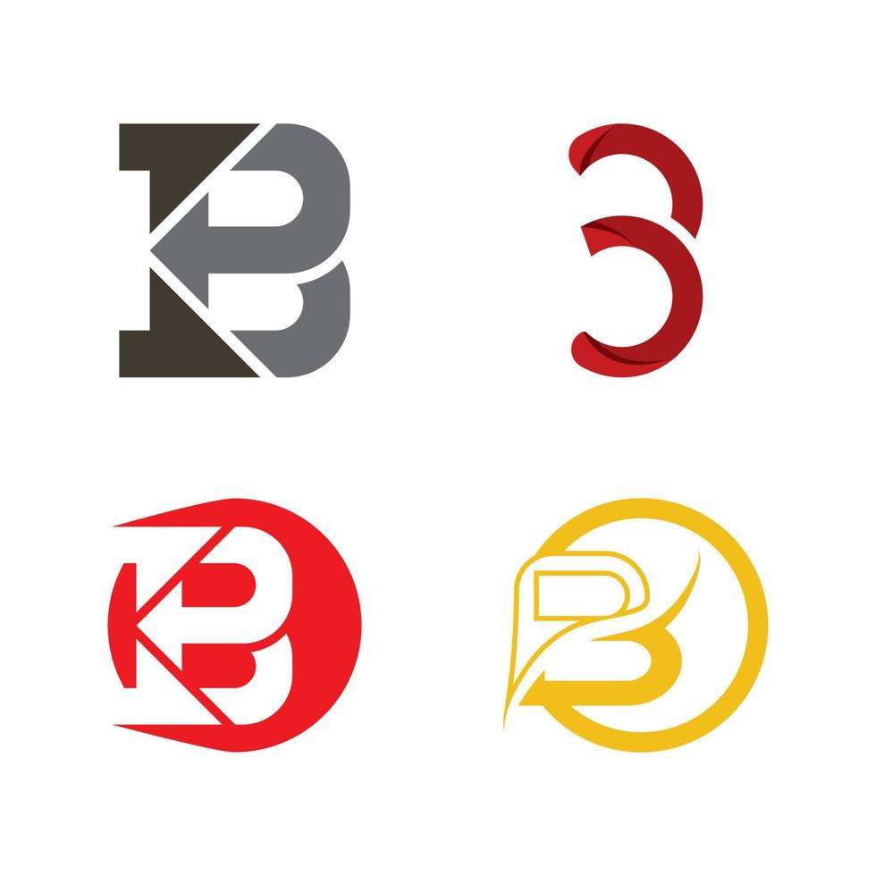 b bokstav vektor logotyp illustration