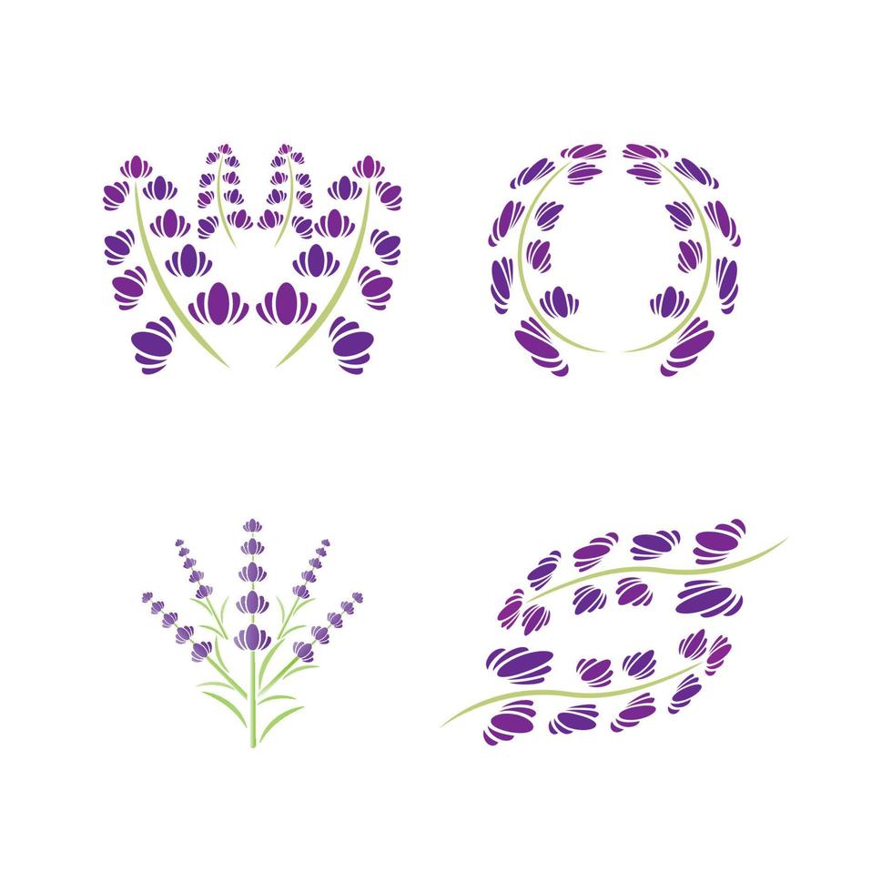 färsk lavendel blomma logotyp vektor