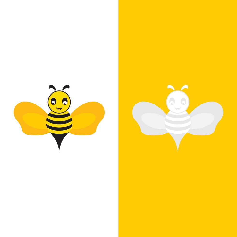 bee logotyp vektor ikon illustration