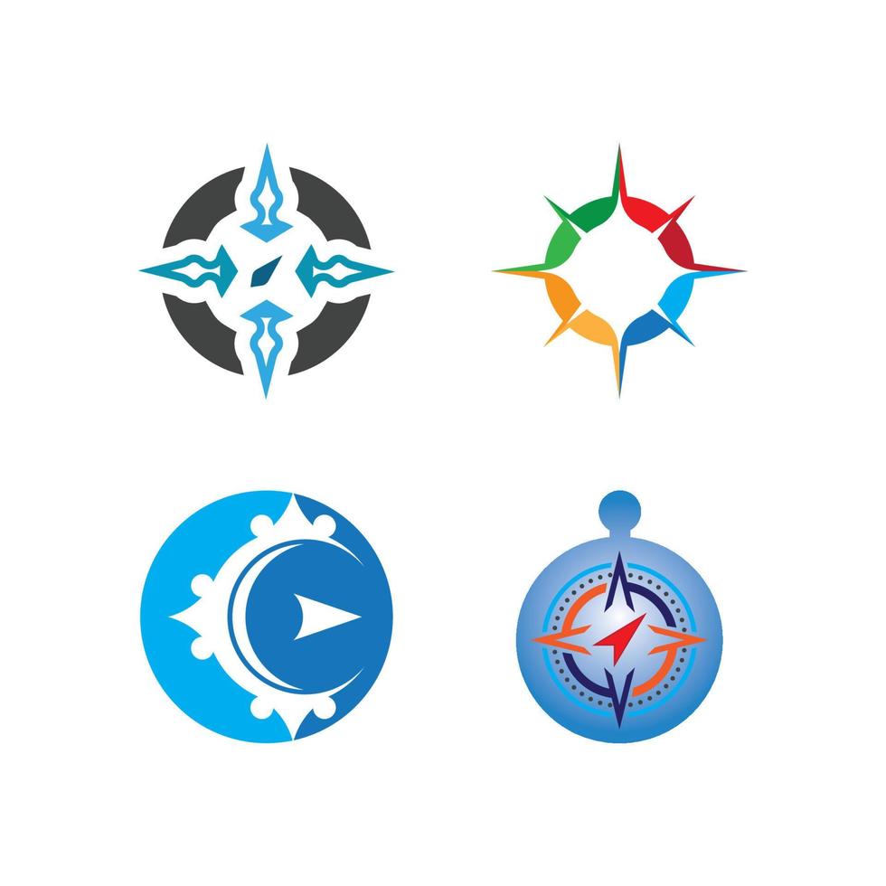 Kompass-Logo-Vorlage Vektor-Symbol vektor