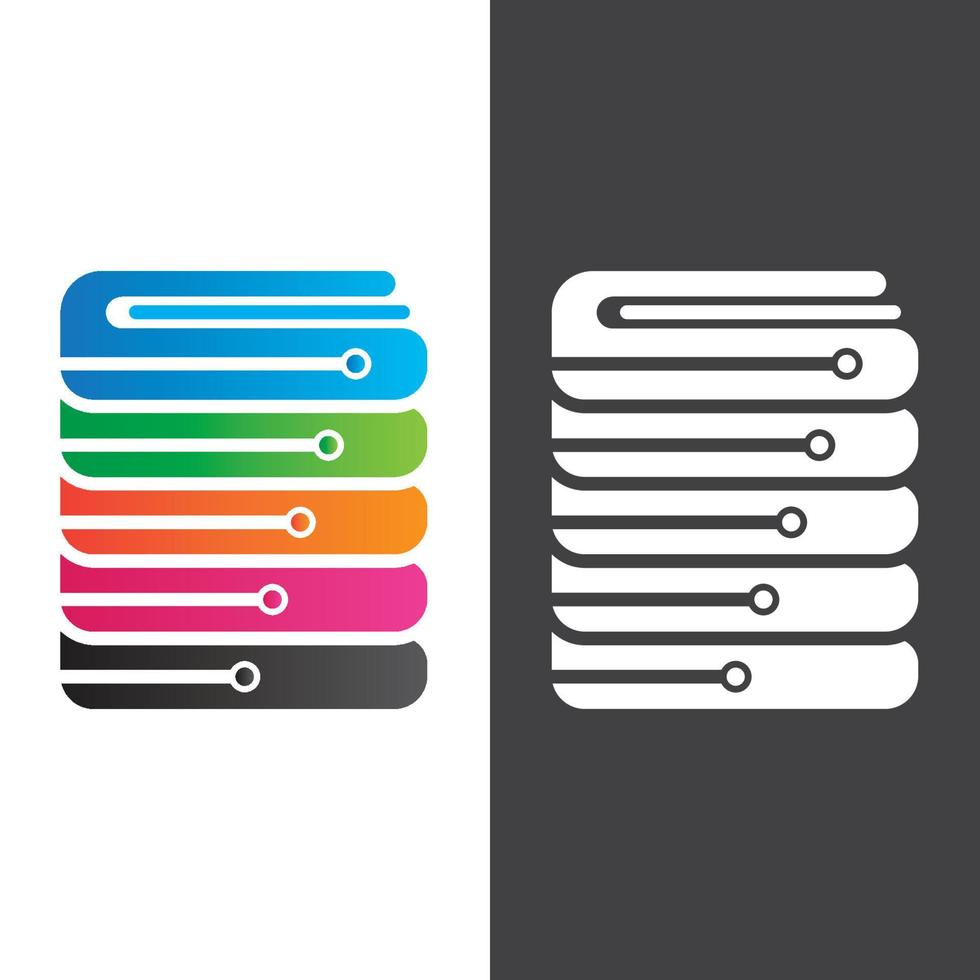 digital bok logotyp ikon teknik vektor