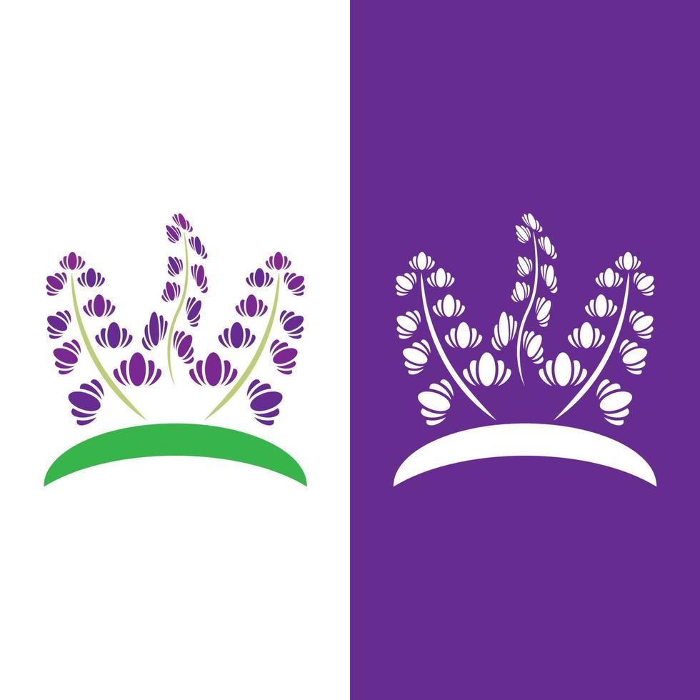 färsk lavendel blomma logotyp vektor