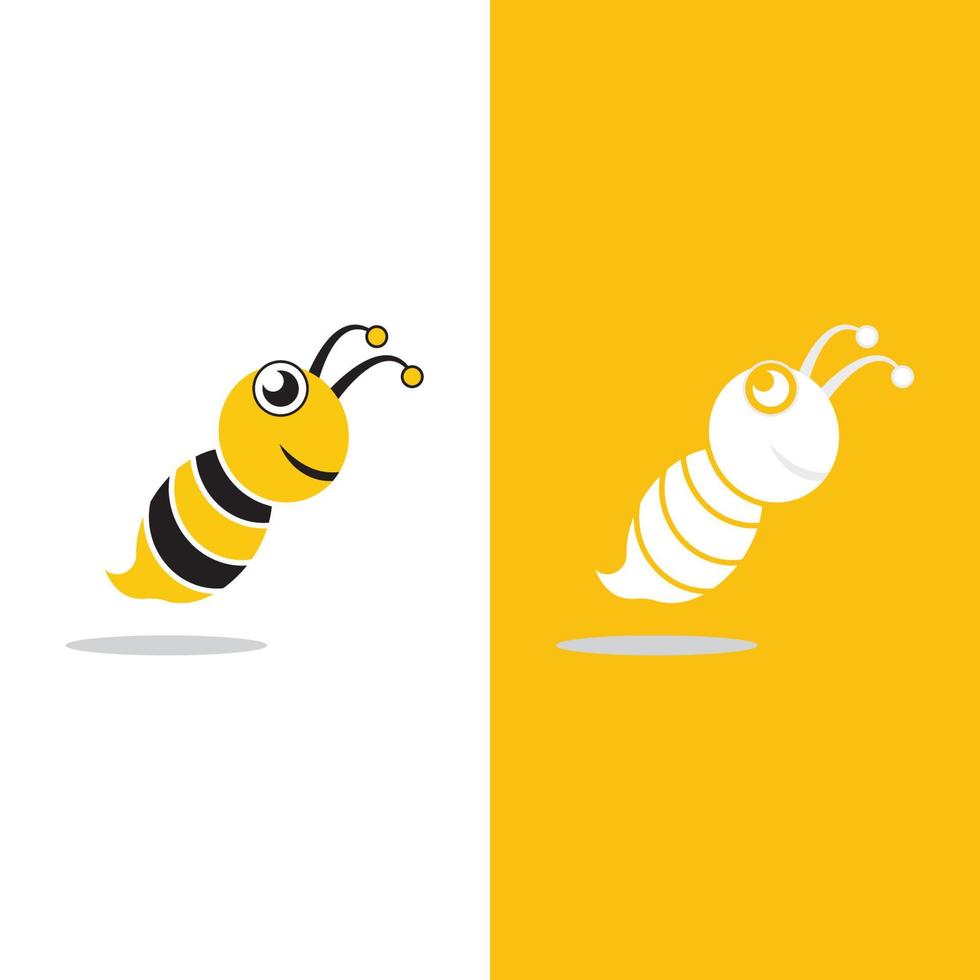 bee logotyp vektor ikon illustration