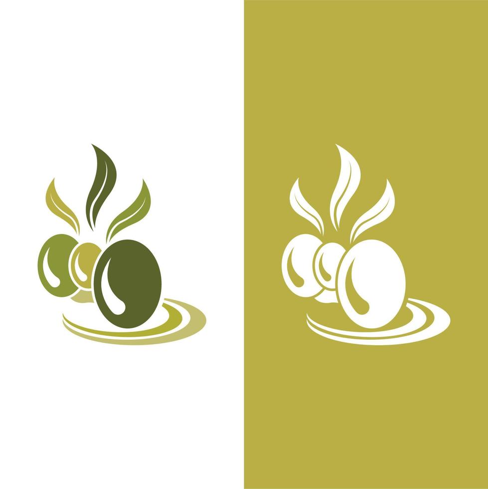 Olivensymbol Vektor-Illustration-Design vektor