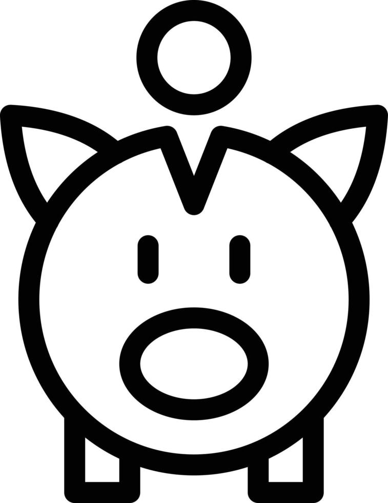 Piggy-Vektorillustration auf einem Hintergrund. Premium-Qualitätssymbole. Vektorsymbole für Konzept und Grafikdesign. vektor