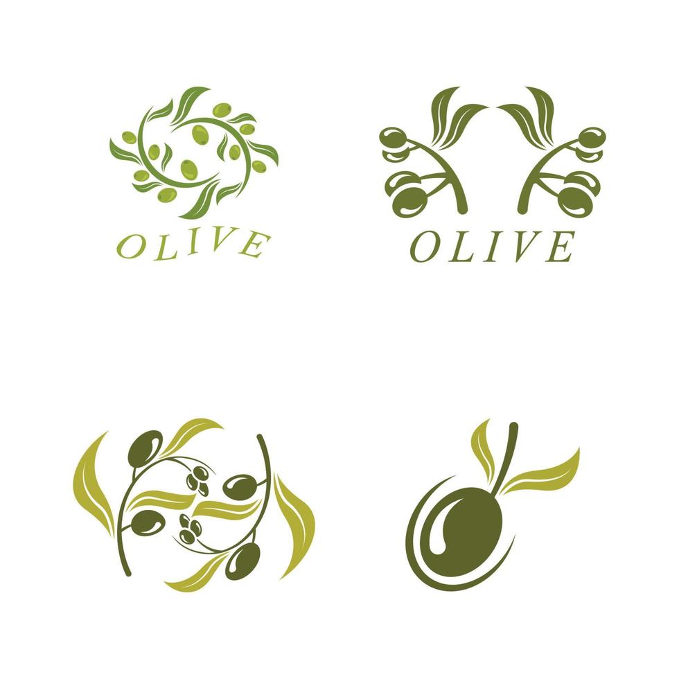 Olivensymbol Vektor-Illustration-Design vektor