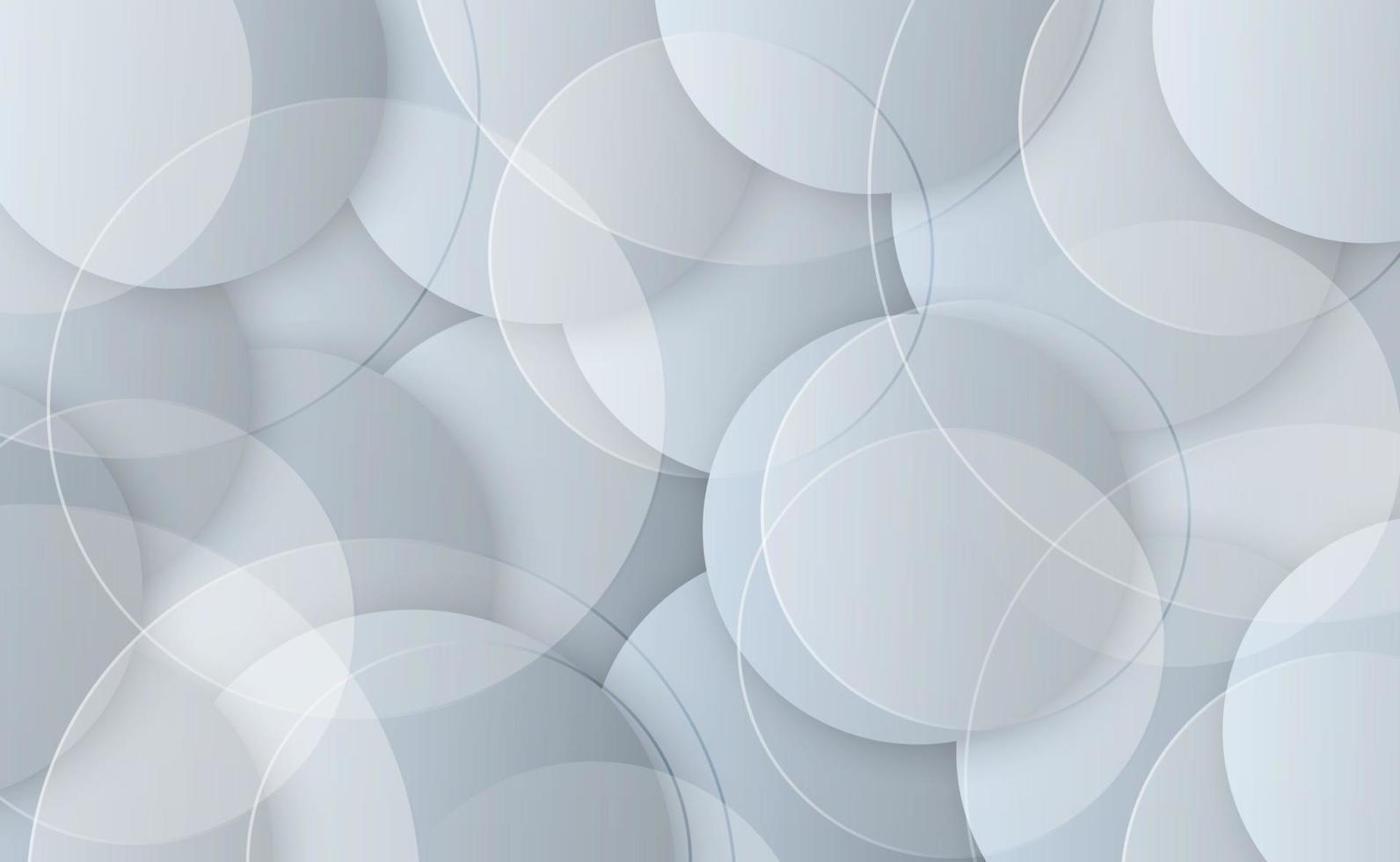 geometrische weiße und graue Farbe mit abstraktem Hintergrund der Kreislinien. Vektor-Illustration vektor