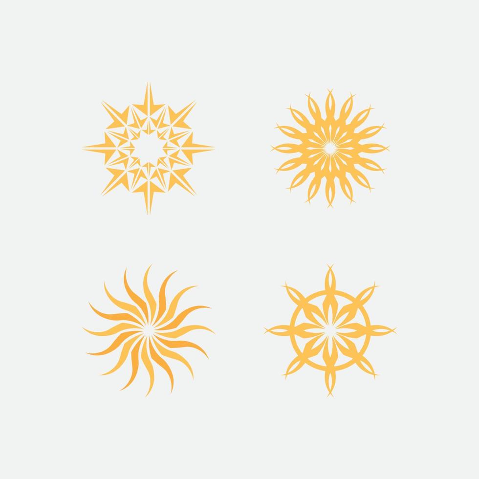 Sonne-Vektor-Illustration-Symbol Sommer-Logo vektor