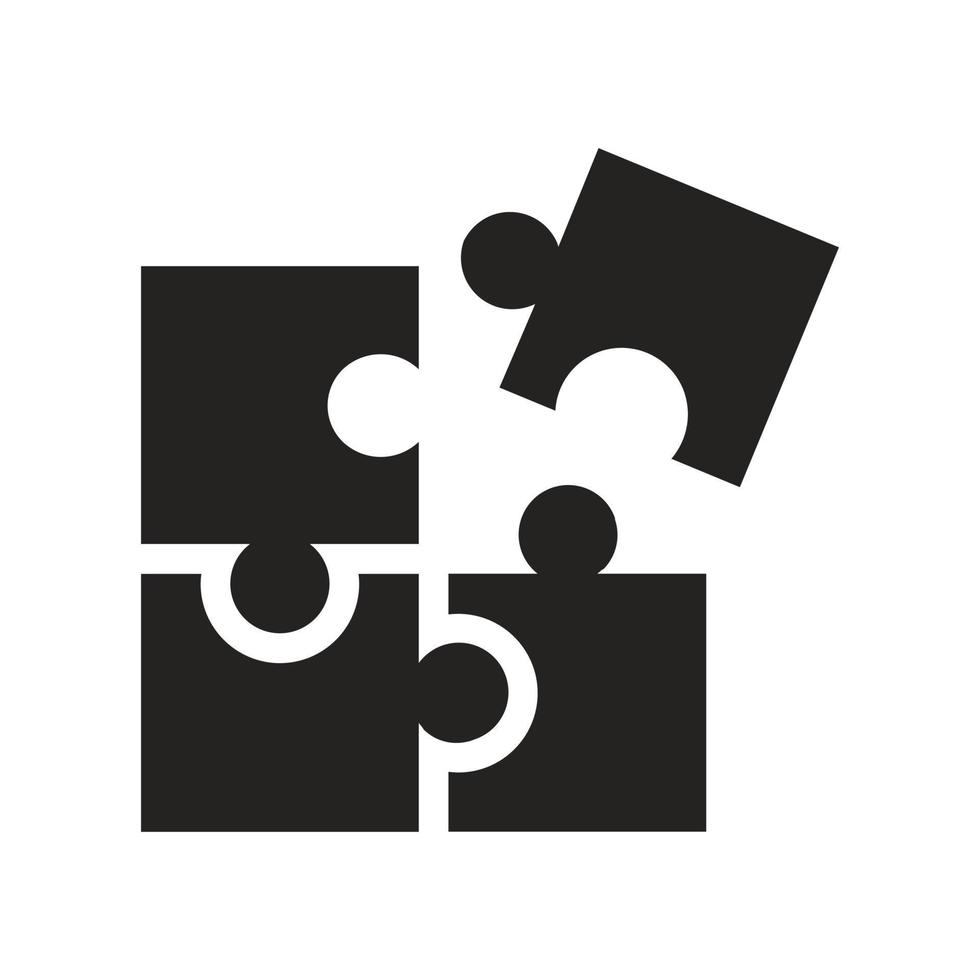 Puzzle-Spiel-Symbol-Illustration. vektor