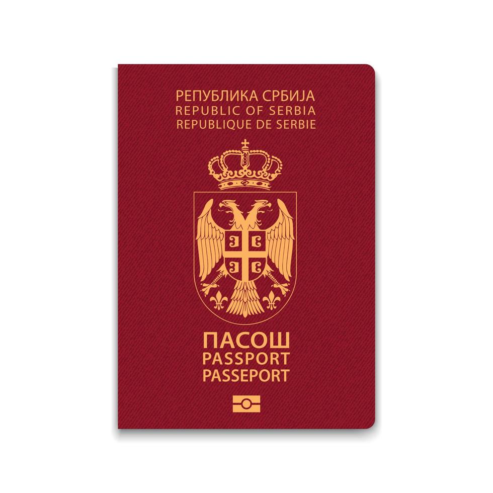 serbiens pass. medborgar-id mall. vektor