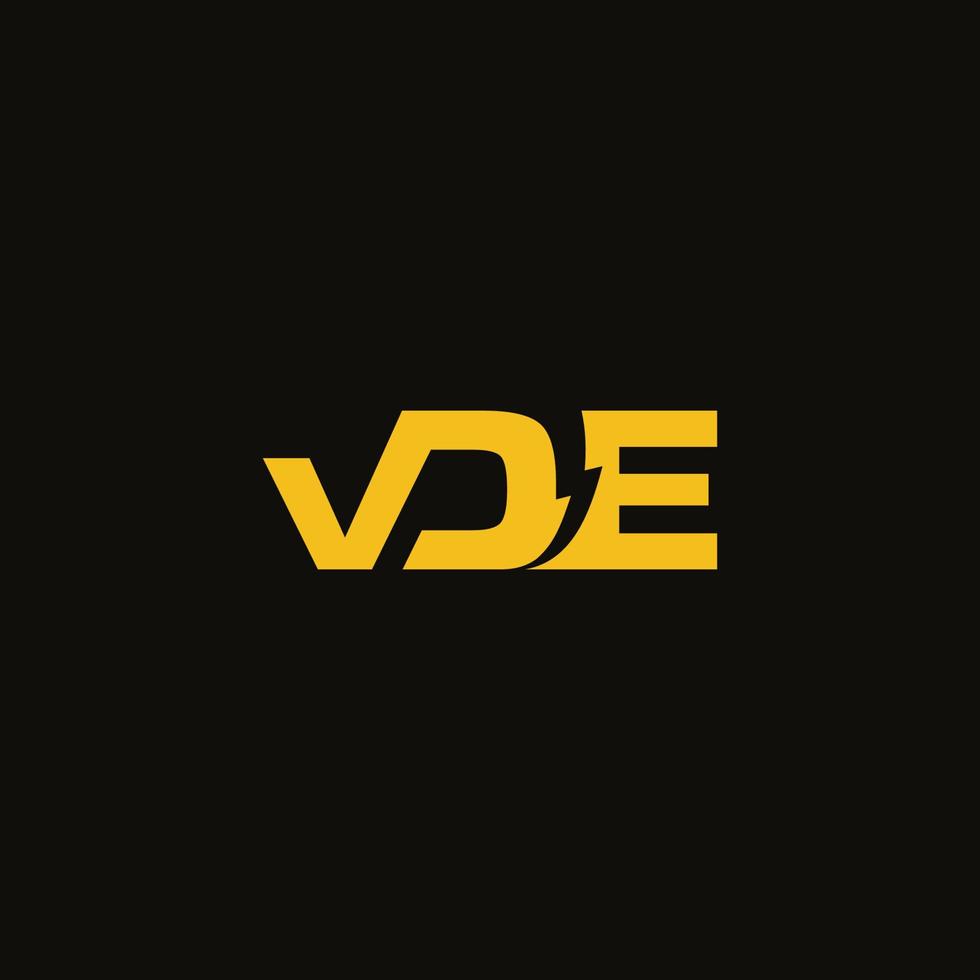 vde elictric logotyp design vektor