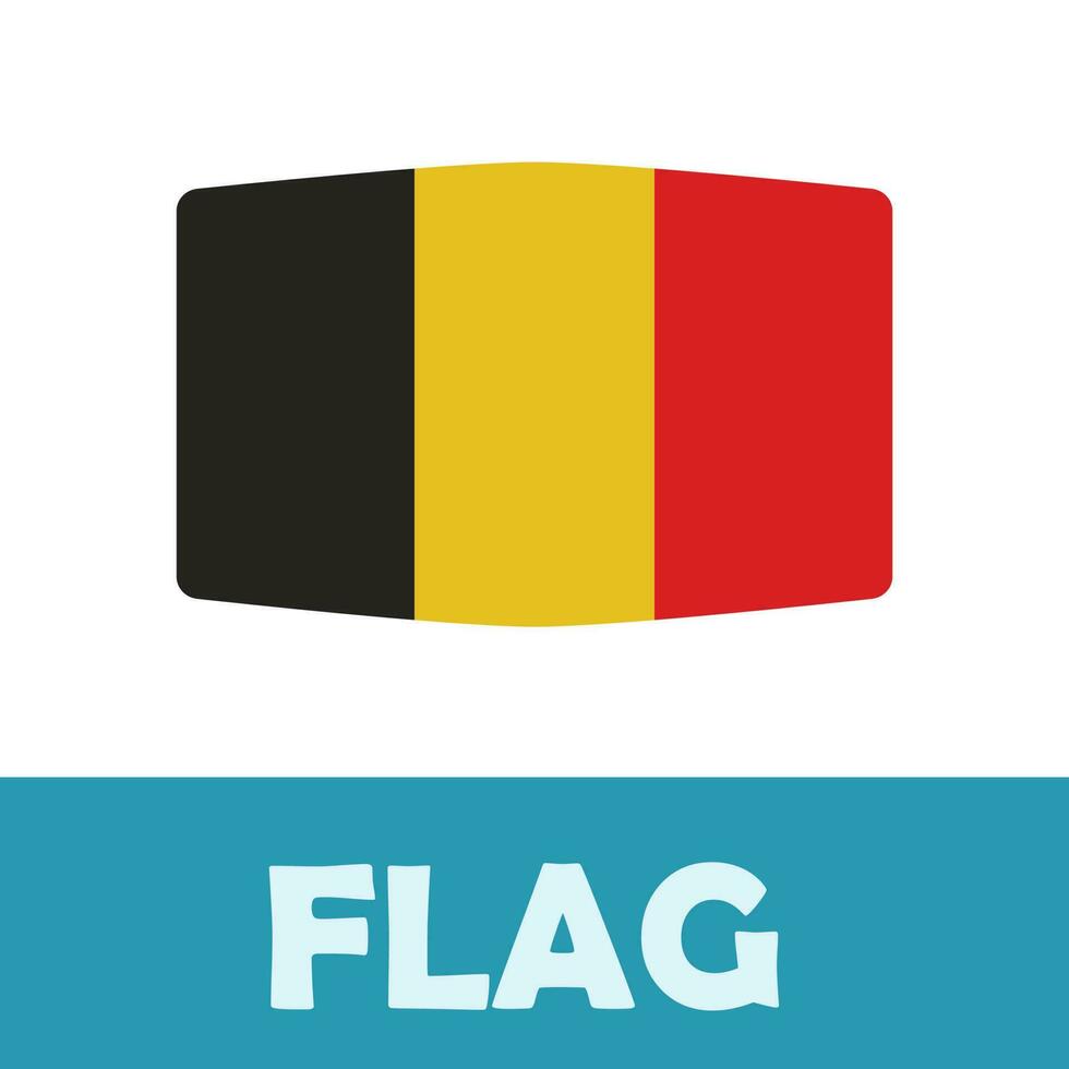 Belgien flagga vektorillustration. vektor