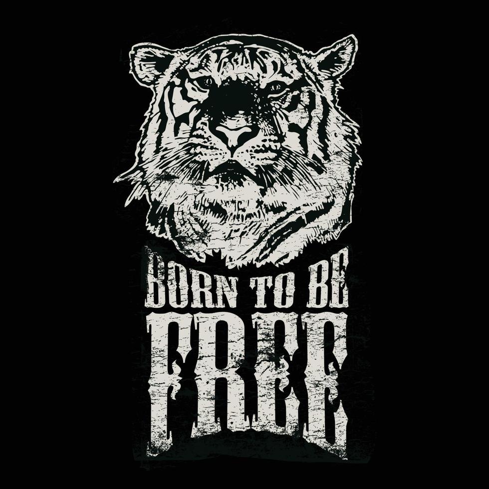 born be free stylish tshirt.can verwendet werden für t-shirt druck, tassendruck, kissen, modedruckdesign, kinderbekleidung, babyparty, gruß und postkarte. T-Shirt-Design vektor