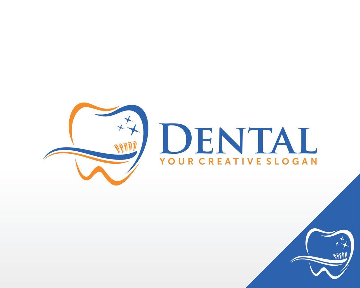 le dental logotyp, tandvård logotyp inspiration vektor