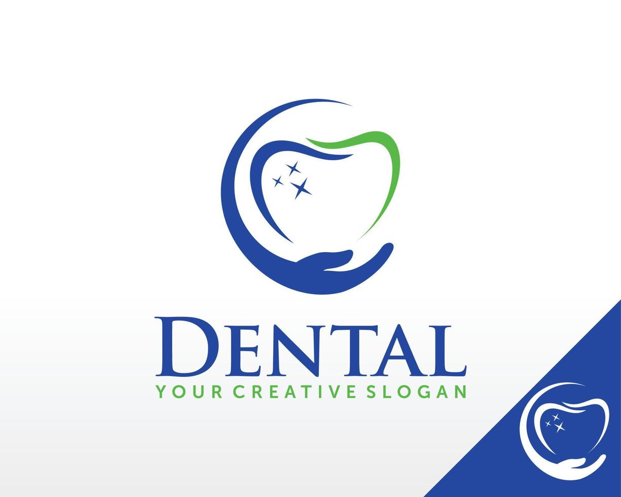 le dental logotyp, tandvård logotyp inspiration vektor