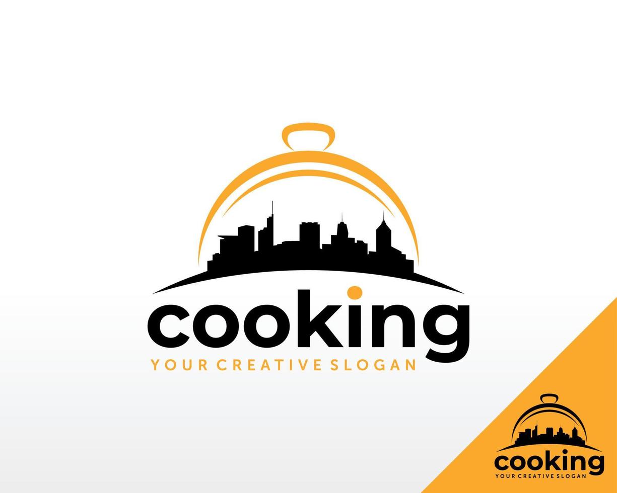 Logo-Design für die Lieferung von Lebensmitteln. Restaurant- und Kochlogo-Designvektor vektor