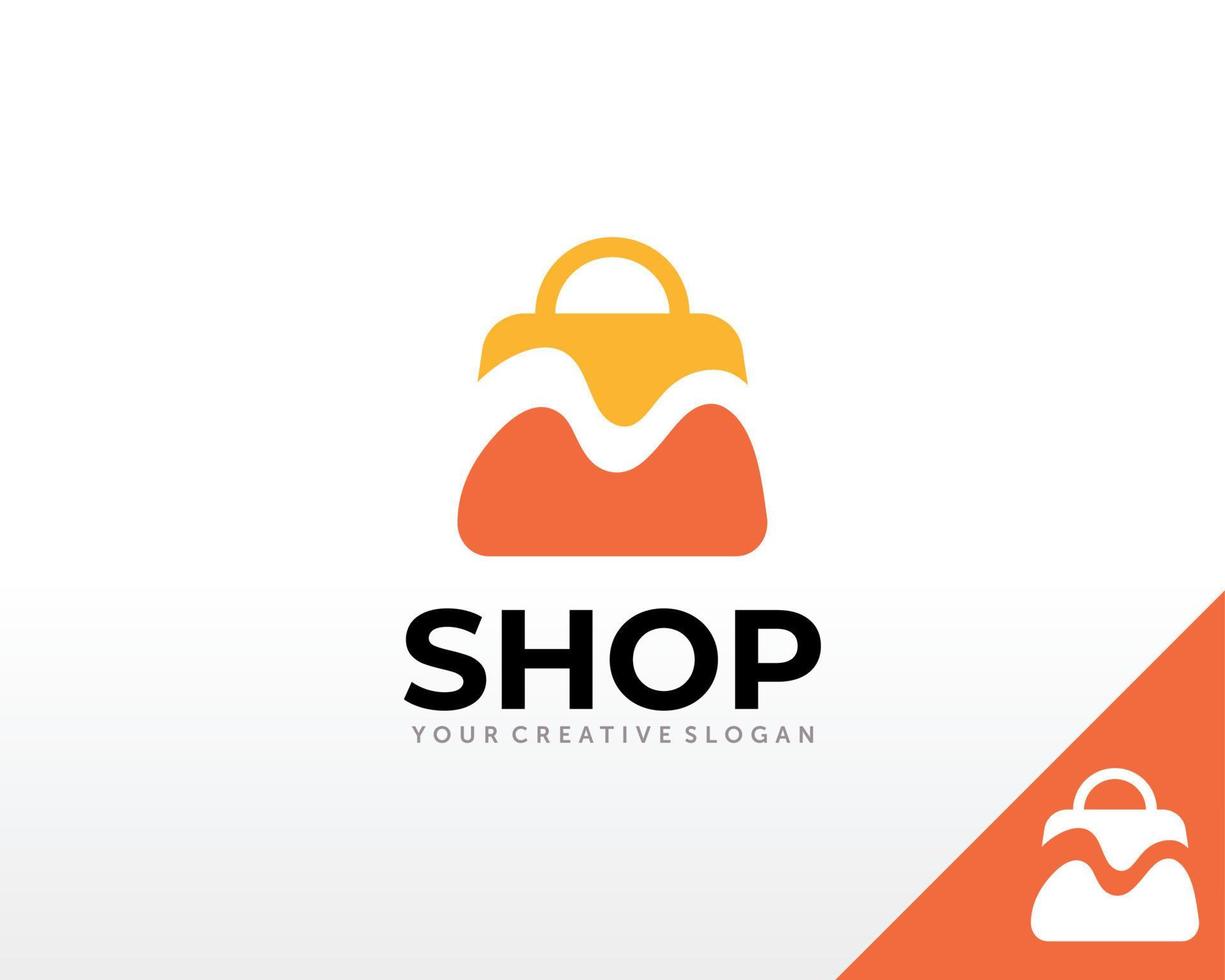 webbutikens logotyp. glad butik logotyp design vektor