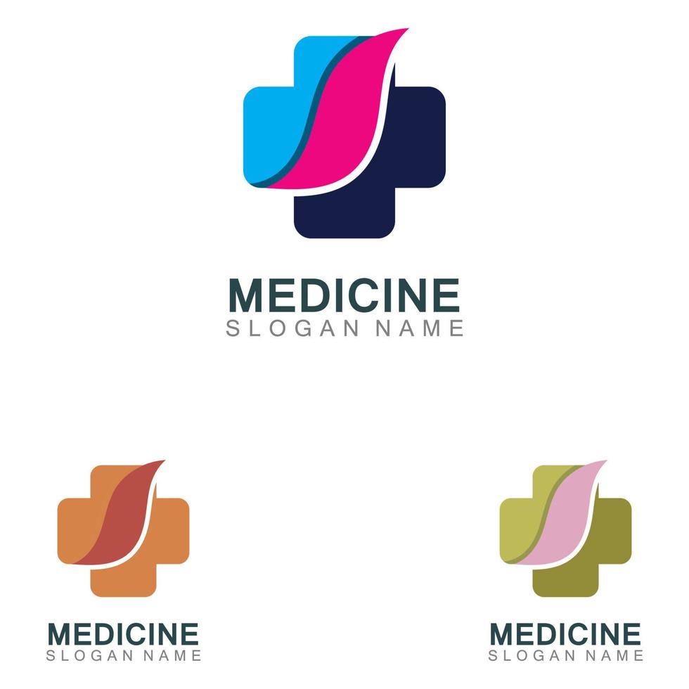 medizinisches Logo Gesundheitswesen Design Kreuz Illustration vektor