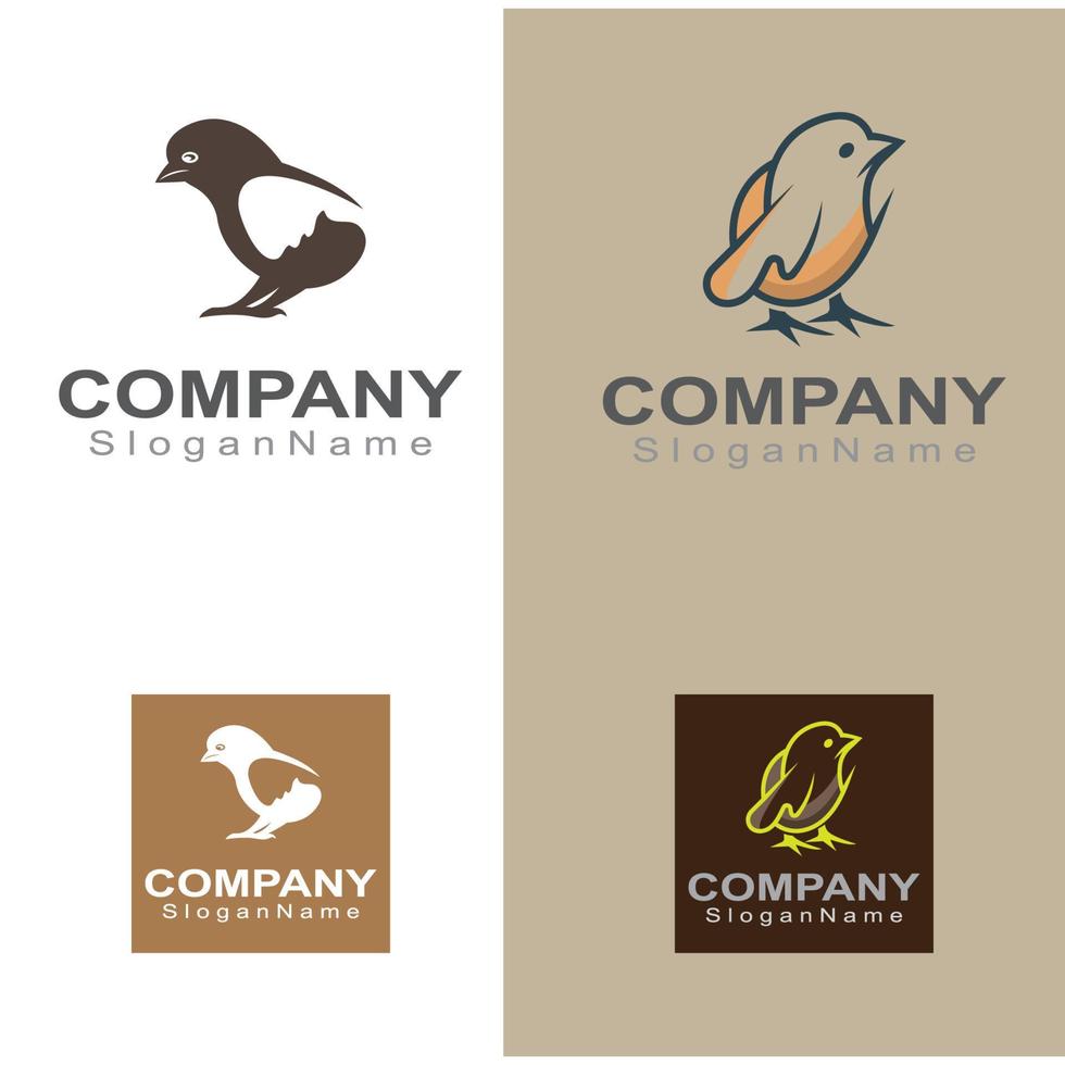 chick logotyp minimalistisk mall monoline färg linje djur vektor kreativ