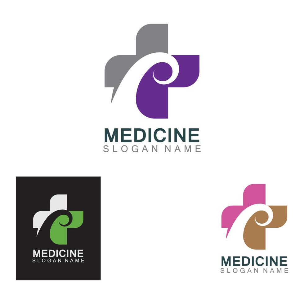 medizinisches Logo Gesundheitswesen Design Kreuz Illustration vektor