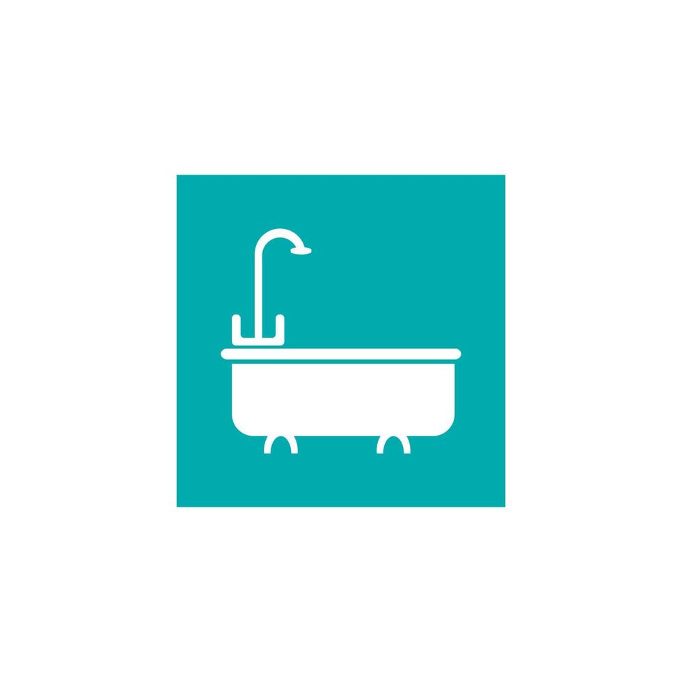 Badewanne-Logo-Vektor vektor