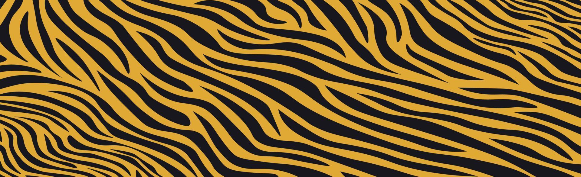 Panorama-Textur der Fellhaut des bengalischen Tigers - Vektor