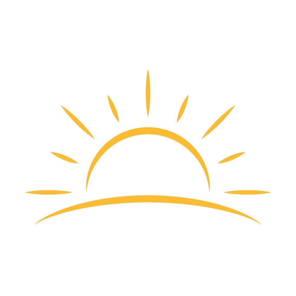 eine halbe sonne setzt nach unten symbol vektor sonnenuntergang konzept für grafikdesign, logo, website, soziale medien, mobile app, ui-illustration