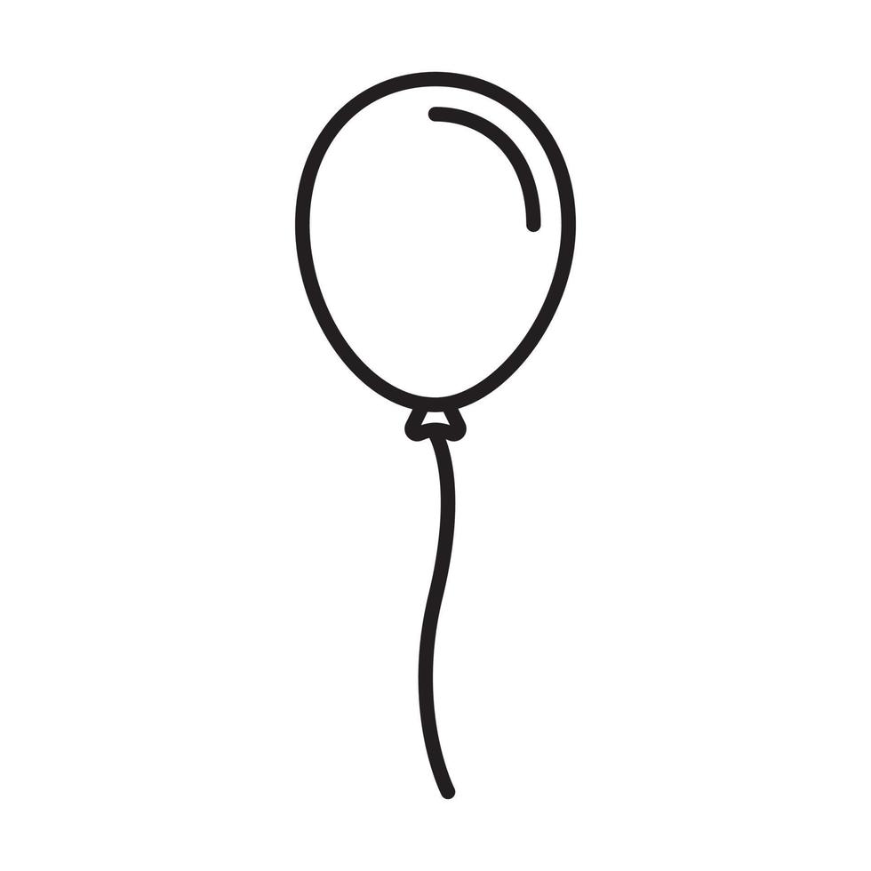 Luftballon-Icon-Vektor Geburtstag, Fest, Feiertag, Jubiläumskonzept für Grafikdesign, Logo, Website, soziale Medien, mobile App, ui-Illustration vektor