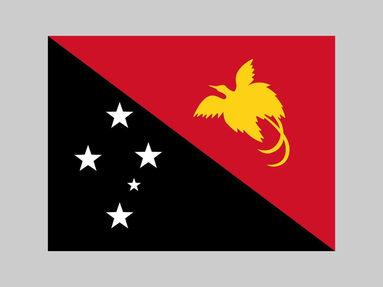 Papua-Neuguinea-Flagge, offizielle Farben und Proportionen. Vektor-Illustration. vektor