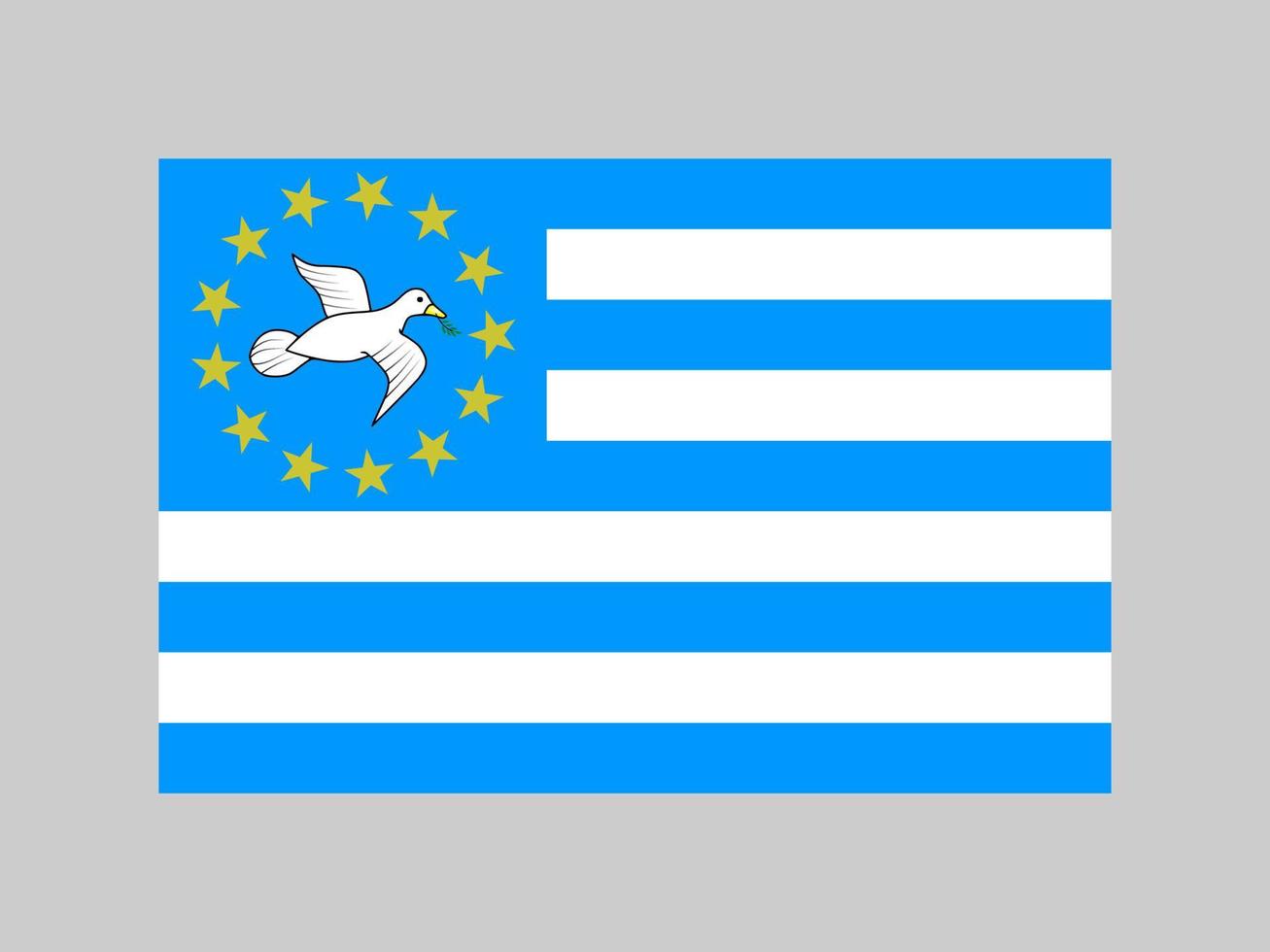 Flagge der Bundesrepublik Südkamerun, offizielle Farben und Proportionen. Vektor-Illustration. vektor