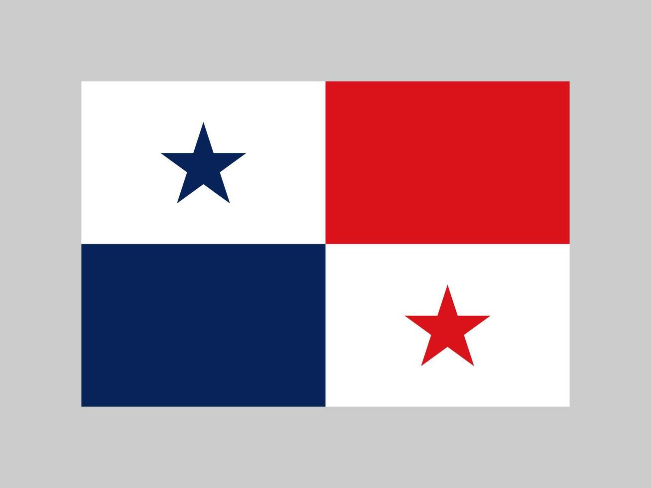 Panama-Flagge, offizielle Farben und Proportionen. Vektor-Illustration. vektor