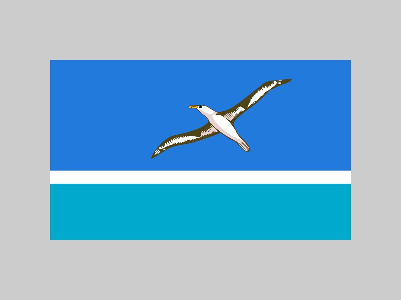 Midway-Atoll-Flagge, offizielle Farben und Proportionen. Vektor-Illustration. vektor