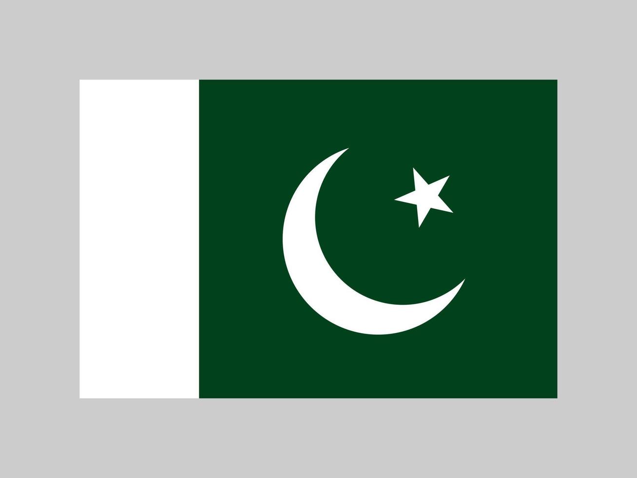 Pakistans flagga, officiella färger och proportioner. vektor illustration.