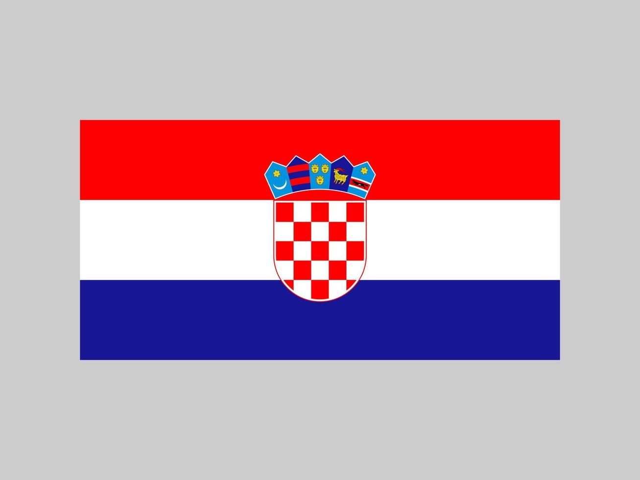 Kroatien-Flagge, offizielle Farben und Proportionen. Vektor-Illustration. vektor