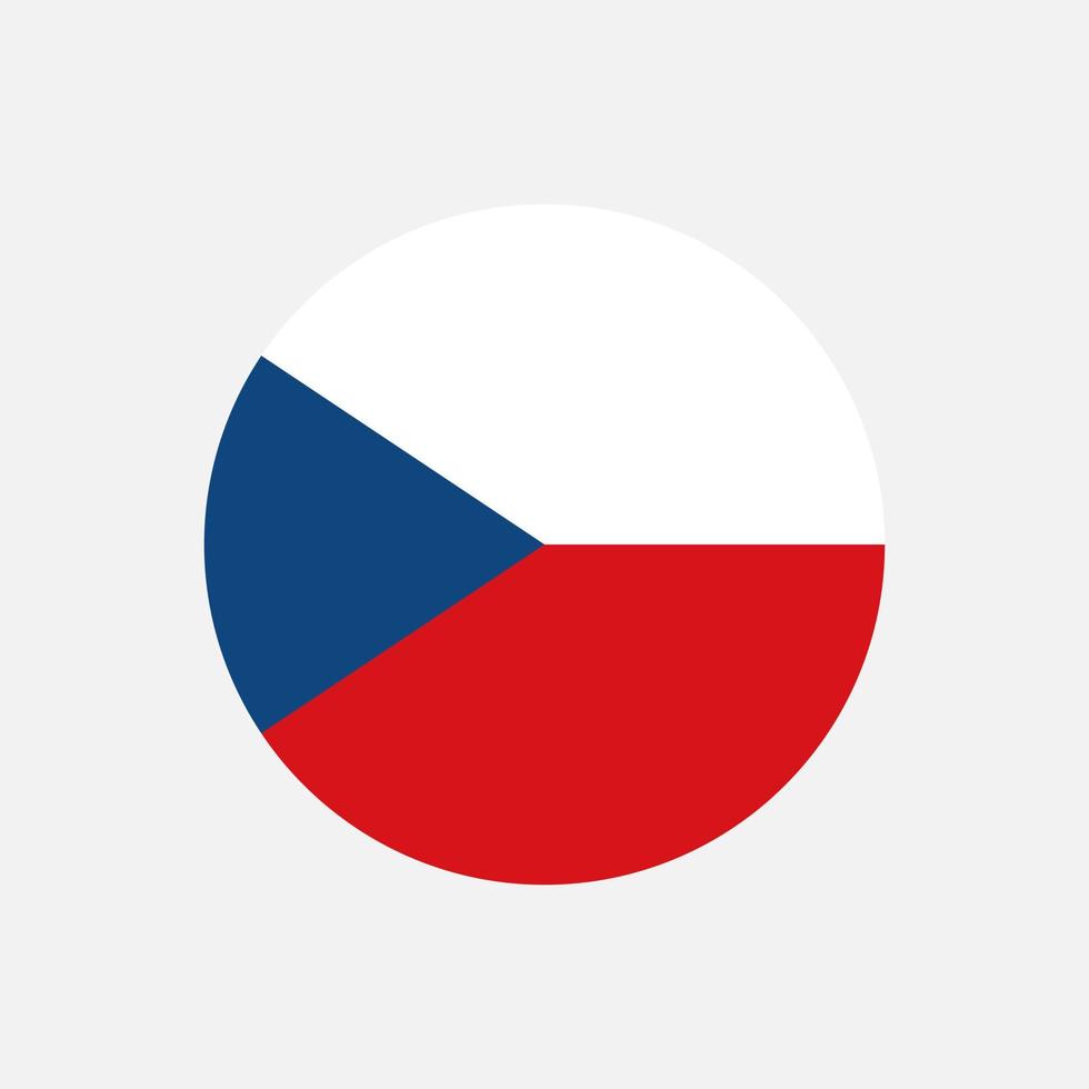 Land Tschechien. flagge der tschechischen republik. Vektor-Illustration. vektor