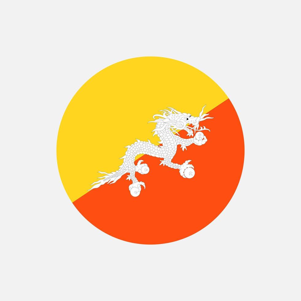 landet bhutan. bhutan flagga. vektor illustration.