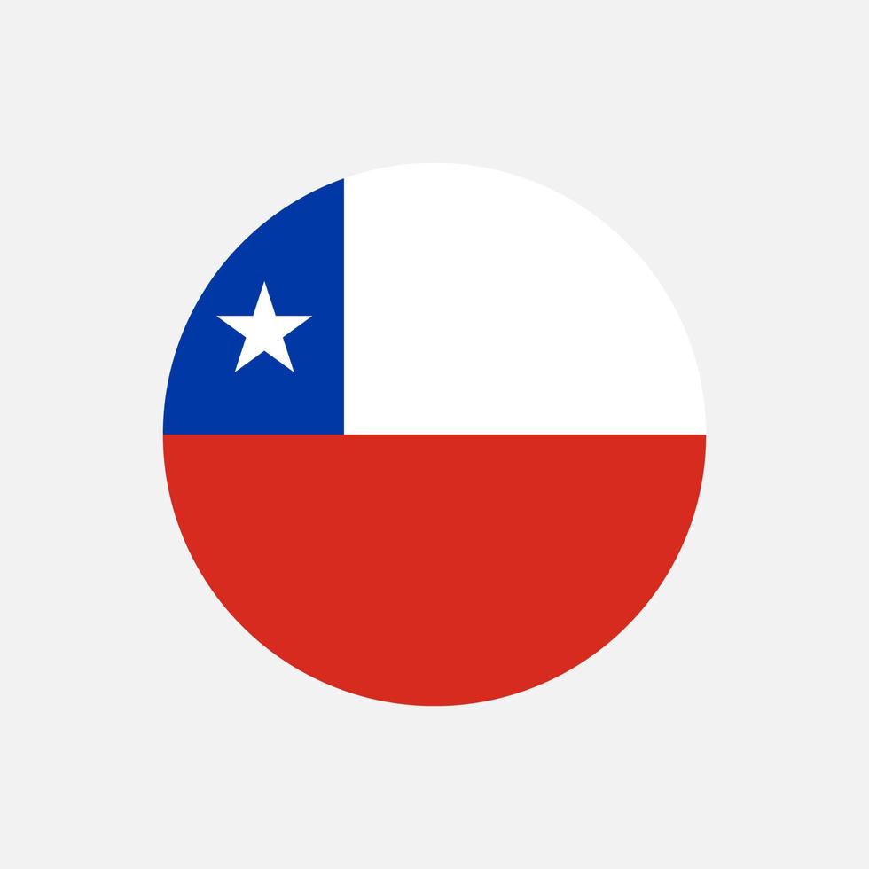 Land Chile. chilenische Flagge. Vektor-Illustration. vektor