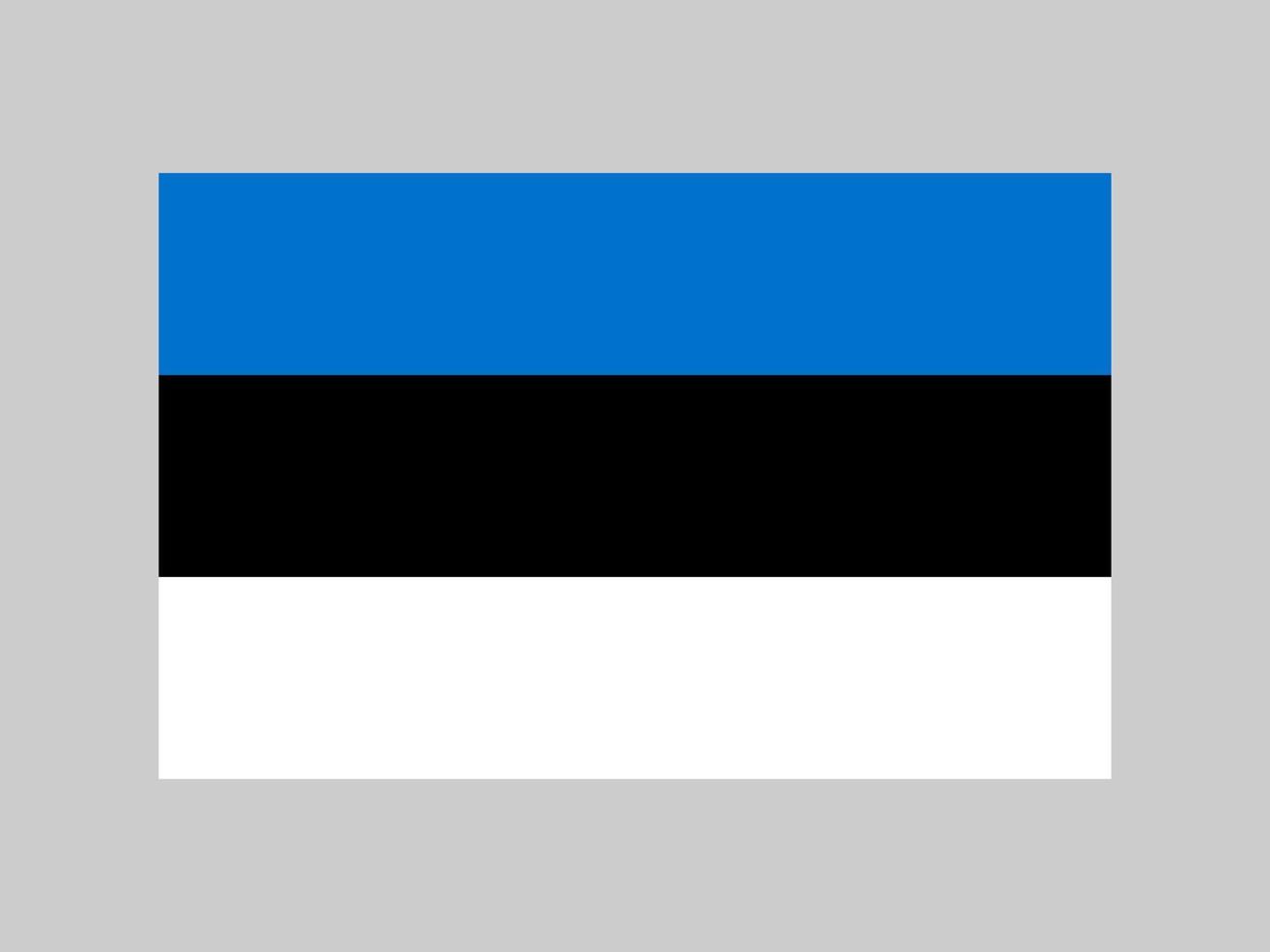 estlands flagga, officiella färger och proportioner. vektor illustration.