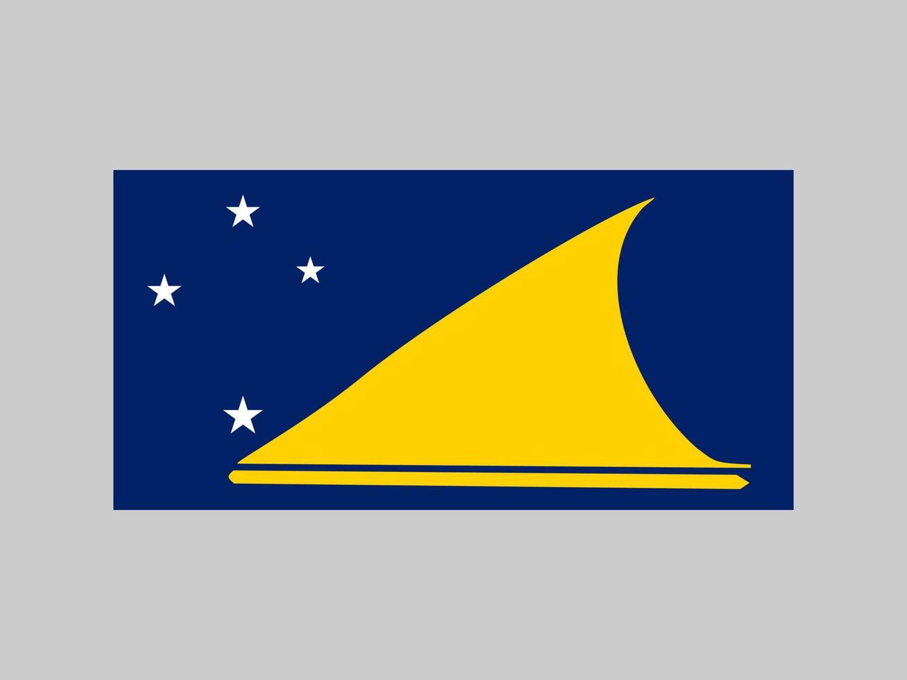 Tokelau flagga, officiella färger och proportioner. vektor illustration.