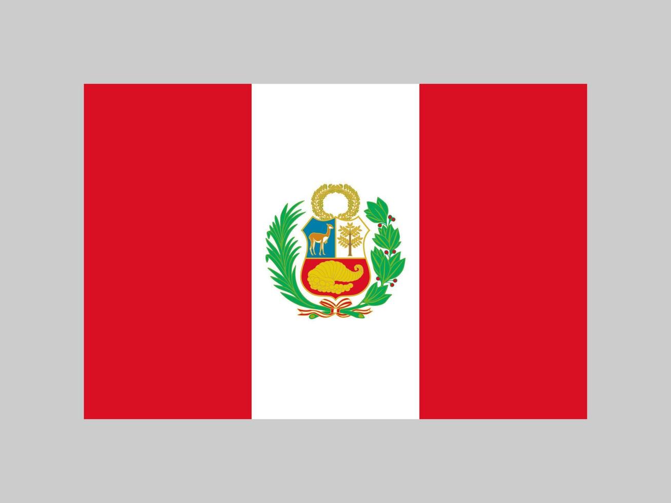 Peru-Flagge, offizielle Farben und Proportionen. Vektor-Illustration. vektor