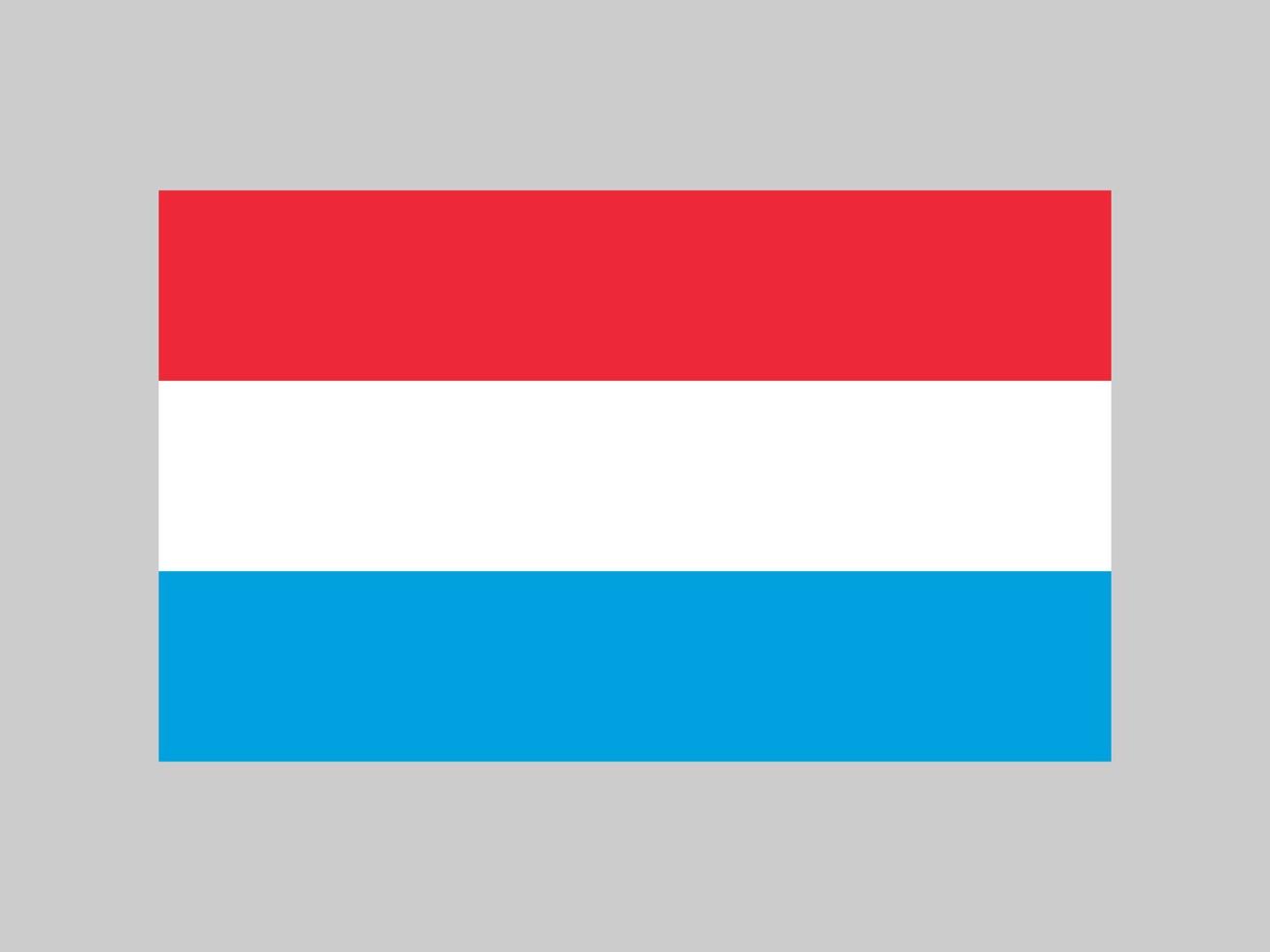 luxemburgische flagge, offizielle farben und proportionen. Vektor-Illustration. vektor