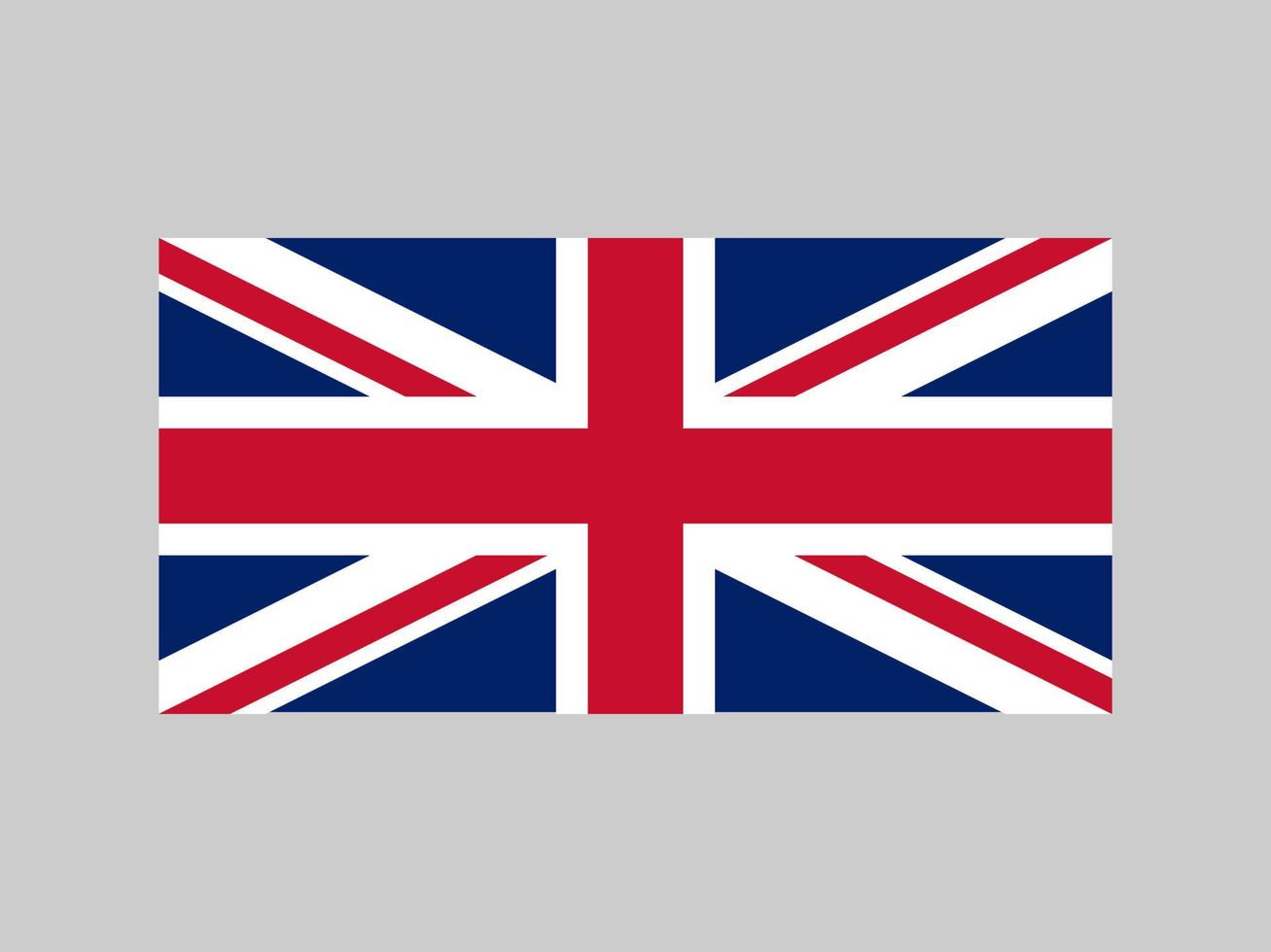 Flagge des Vereinigten Königreichs, offizielle Farben und Proportionen. Vektor-Illustration. vektor