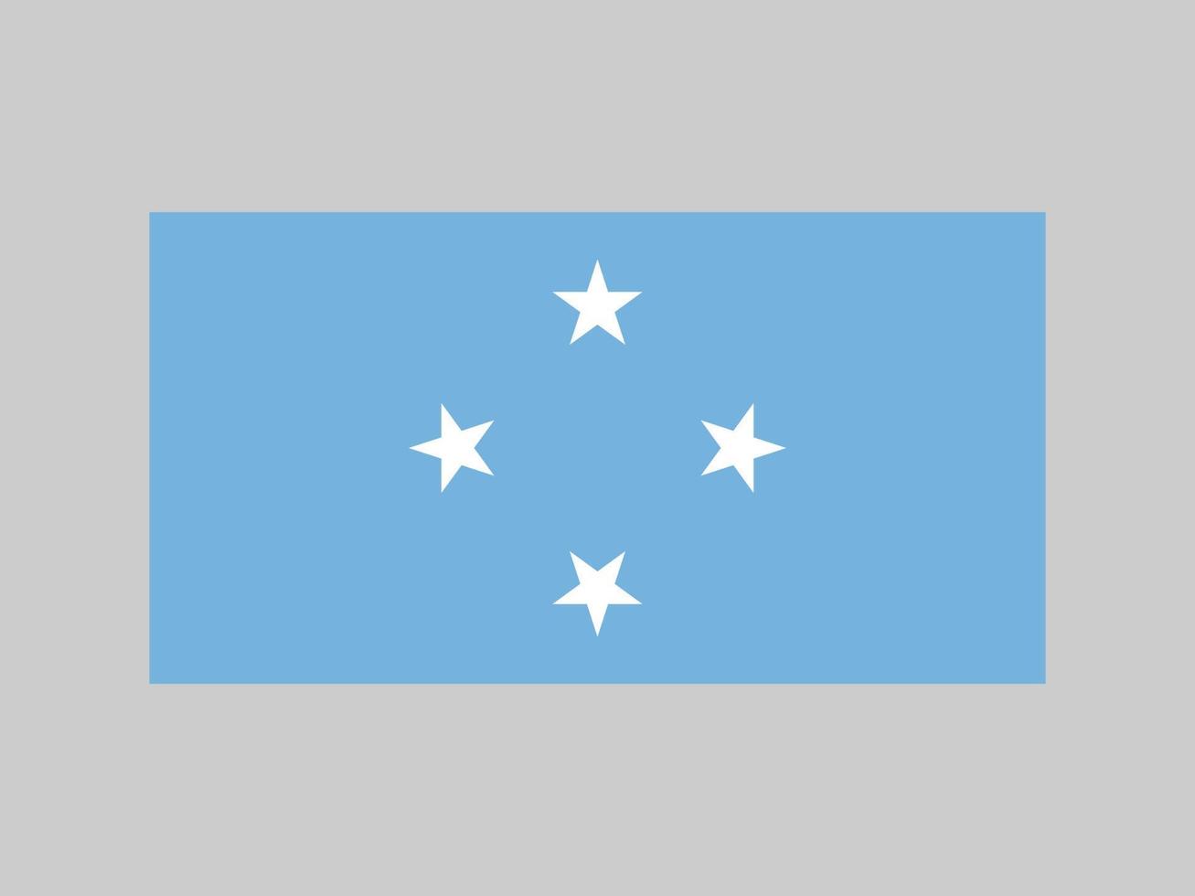Mikronesien-Flagge, offizielle Farben und Proportionen. Vektor-Illustration. vektor