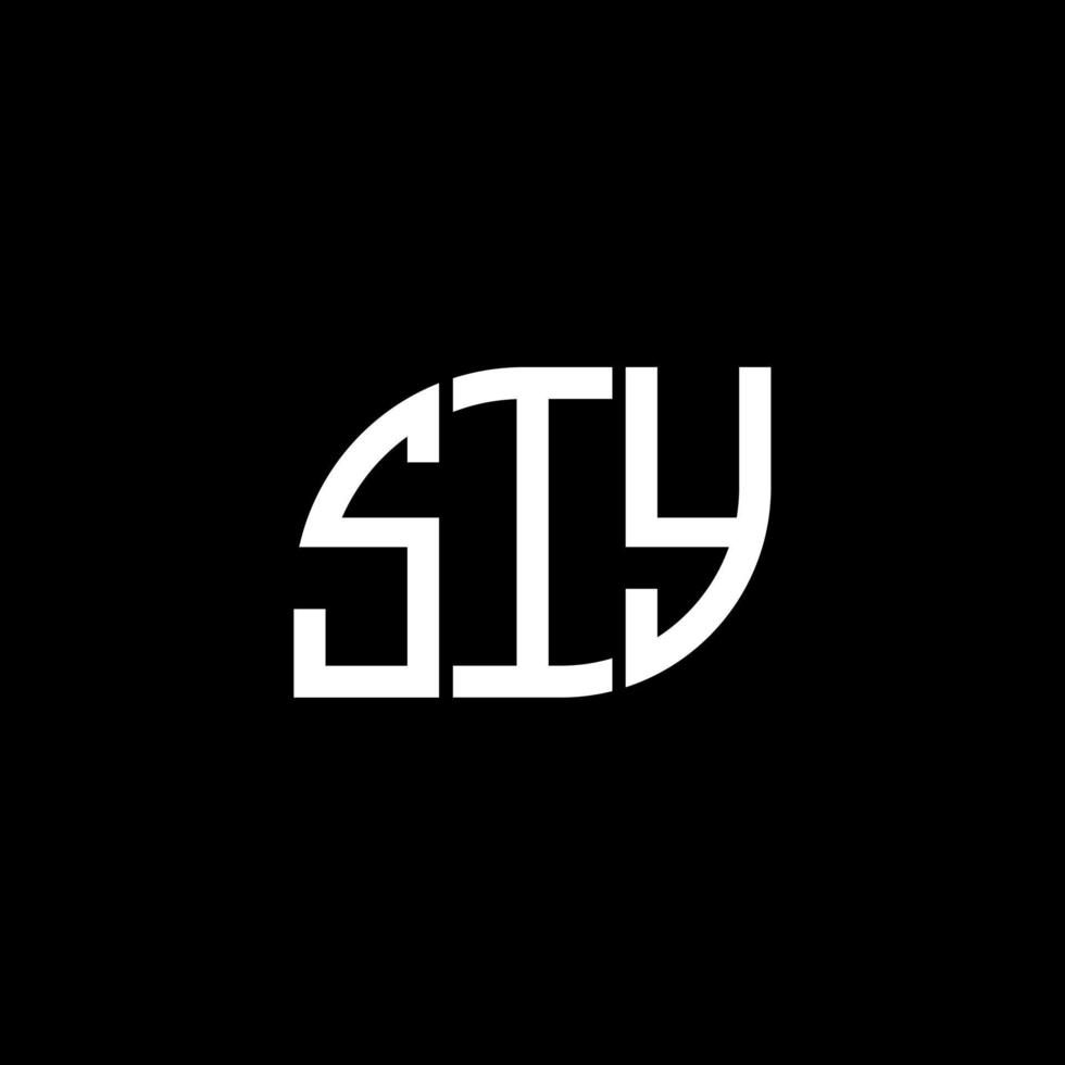 siy-Buchstaben-Design. siy-Buchstaben-Logo-Design auf schwarzem Hintergrund. siy kreative Initialen schreiben Logo-Konzept. siy-Buchstaben-Design. siy-Buchstaben-Logo-Design auf schwarzem Hintergrund. s vektor