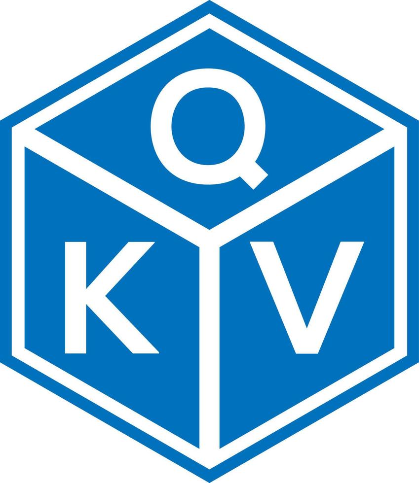 qkv brev logotyp design på svart bakgrund. qkv kreativa initialer bokstavslogotyp koncept. qkv bokstavsdesign. vektor